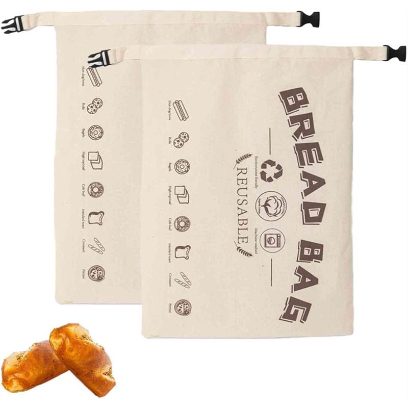 Beeswax Wrap Reusable - 재사용 가능한 밀랍 빵 가방 2팩-사워도우