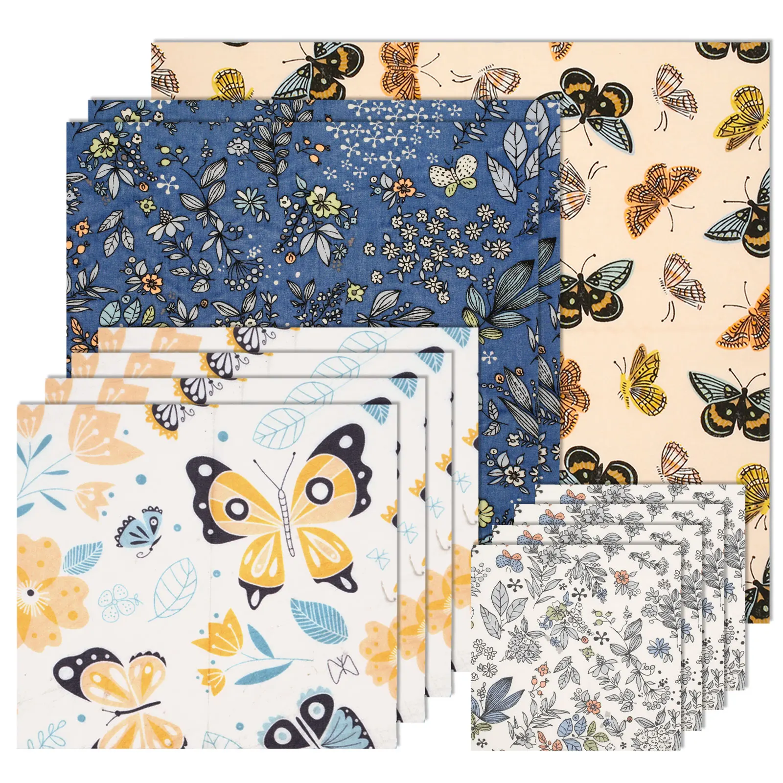 Beeswax Wrap Reusable - 11개입 밀랍 식품 포장 세트 재사용