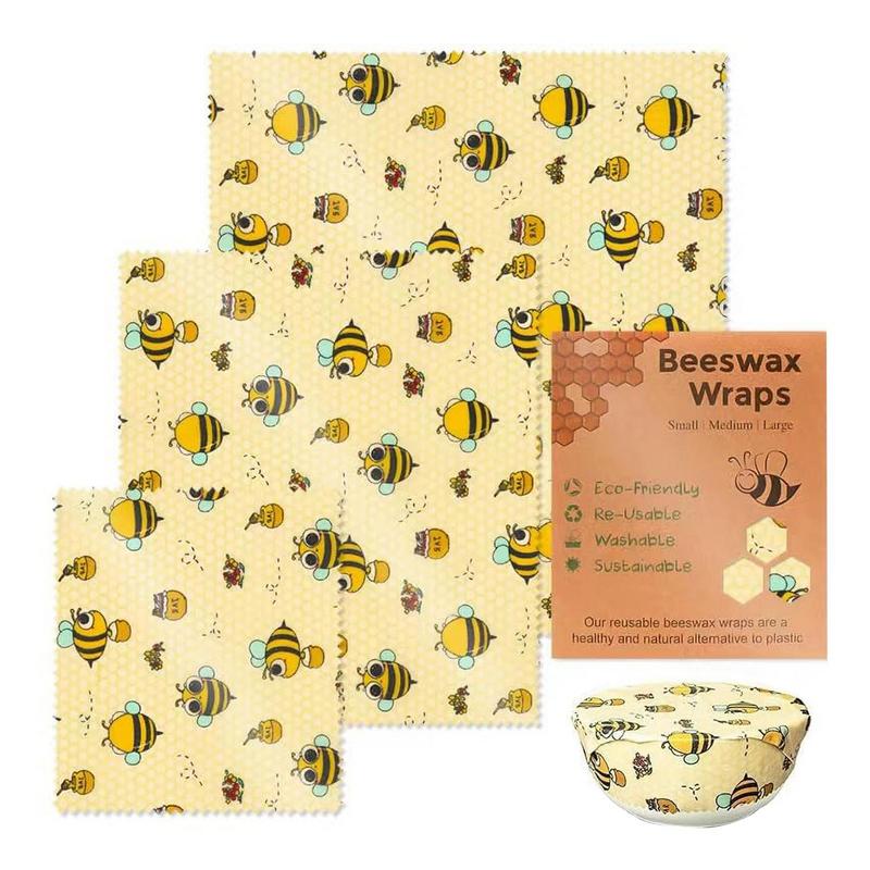 3pcs 재사용 가능한 식품 신선한 유지 천 유기 저장 - Beeswax Wrap Reusable 리뷰 및 가격