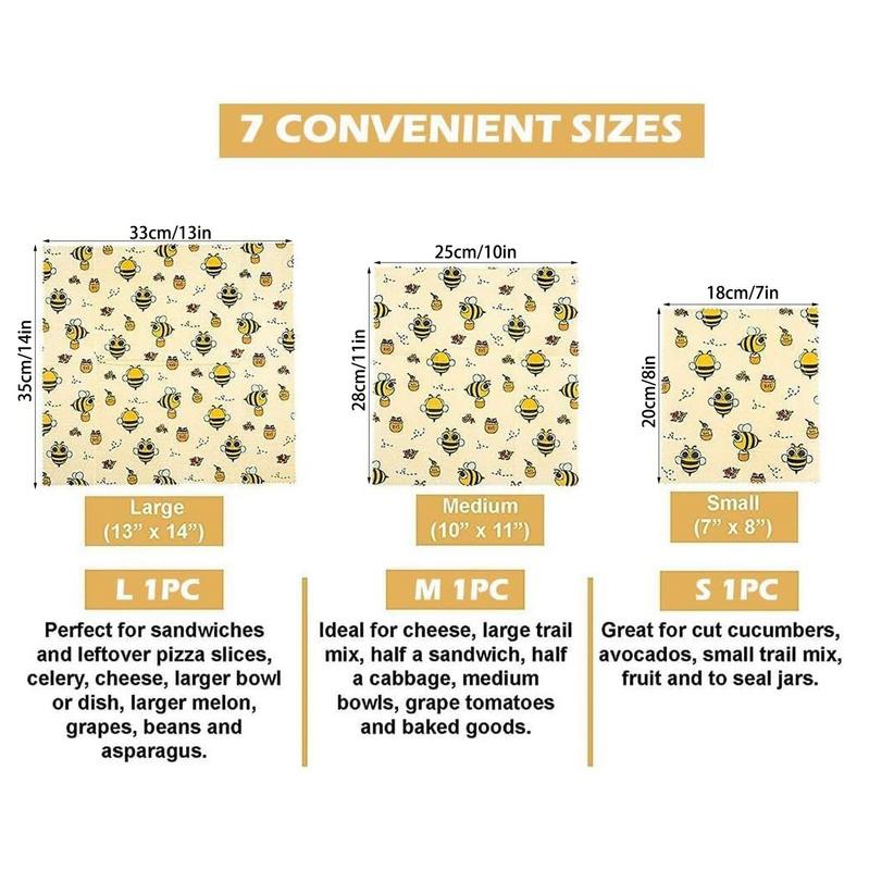 3pcs 재사용 가능한 식품 신선한 유지 천 유기 저장 - Beeswax Wrap Reusable 리뷰 및 가격