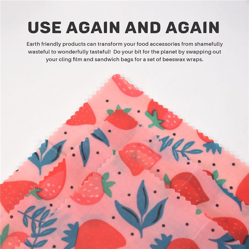 A01F-1세트 재사용 가능한 밀랍 천 랩 식품 신선  - Beeswax Wrap Reusable 리뷰 및 가격
