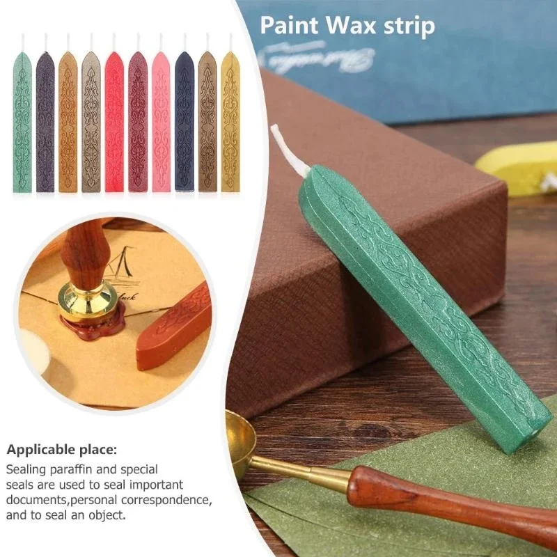 10Pcs 씰링 왁스 스틱 다채로운 골동품 스트립 캔들 - Beeswax Wrap Reusable 리뷰 및 가격